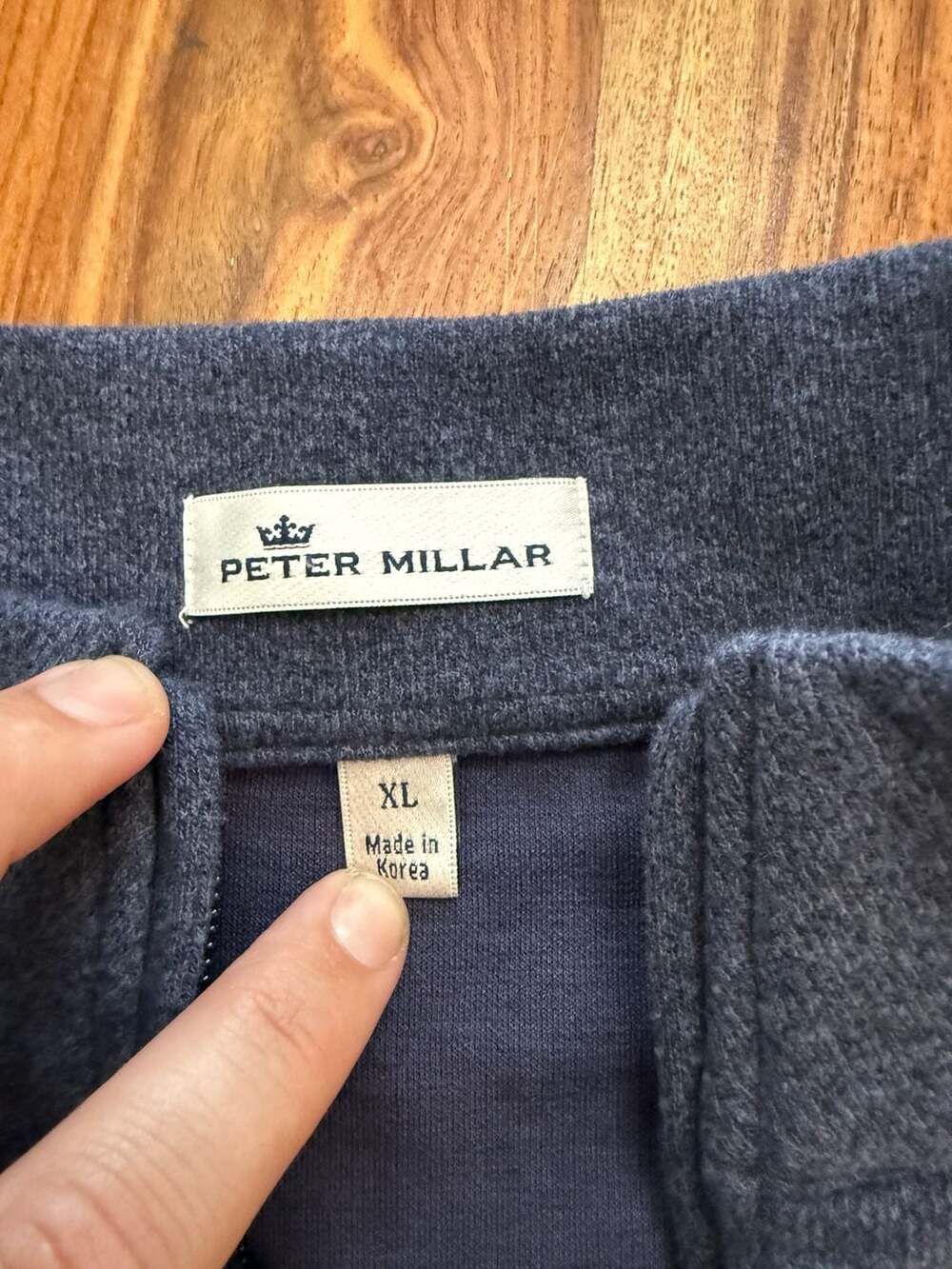 NEW Peter Millar Men's Blue Quarter-Zip Sweater Vest - Picture 6 of 12